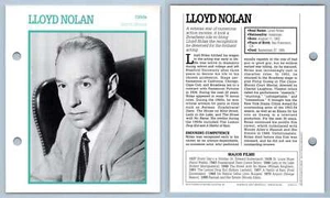 Lloyd Nolan - 1950's Atlas Editions Movie Star Card - Picture 1 of 1