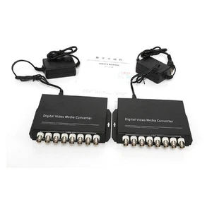 1 coppia convertitore di supporti video in fibra ottica 8 CH per TVCC - S/M 20 km FC - Foto 1 di 6