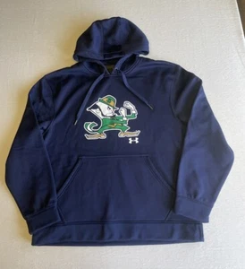 Under Armour Mens Notre Dame Fighting Irish Team Hoodie Sweatshirt M Loose Fit - Picture 1 of 11