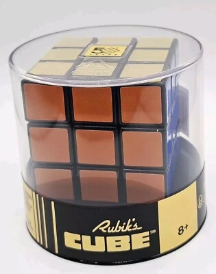 Nuevo Cubo Retro 50 Aniversario Sellado de Fábrica Rubik’s 50 Años Color Dorado Top Foto 1 de 4