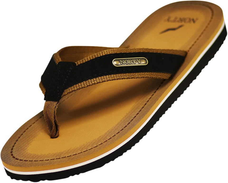 Norty Men's Soft Flip Flop Thong Sandal Shoe for Casual Beach Pool Everyday - Image 1 of 1