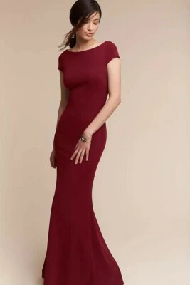 Nuevo con etiquetas Vestido BHLDN Anthropologie Katie May Madison en Rojo Burdeos Talla 18 Foto 1 de 4