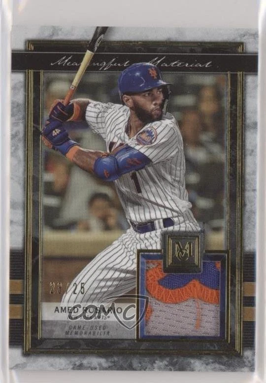 2020 Topps Museum Collection Meaningful Materials Relics Gold /25 Amed Rosario - Image 1 of 2