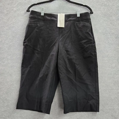 Pantalones Cortos Chico's Mujer US 6 Negros Delgados Brigitte So Adelgazantes Bolsillos 12" Entrepierna Nuevos con Etiquetas Foto 1 de 4