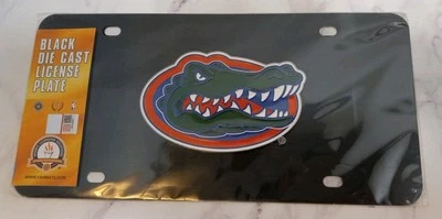 Fanmats Florida Gators 3D Logo Black Die Cast License Plate New - Image 1 of 4