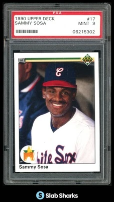 1990 cubierta superior #17 Sammy Sosa RC Rookie PSA 9 Foto 1 de 4