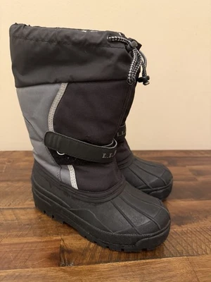L.L. Botas de nieve de invierno Bean Boys talla 13 niños forradas con aislamiento negro Foto 1 de 4