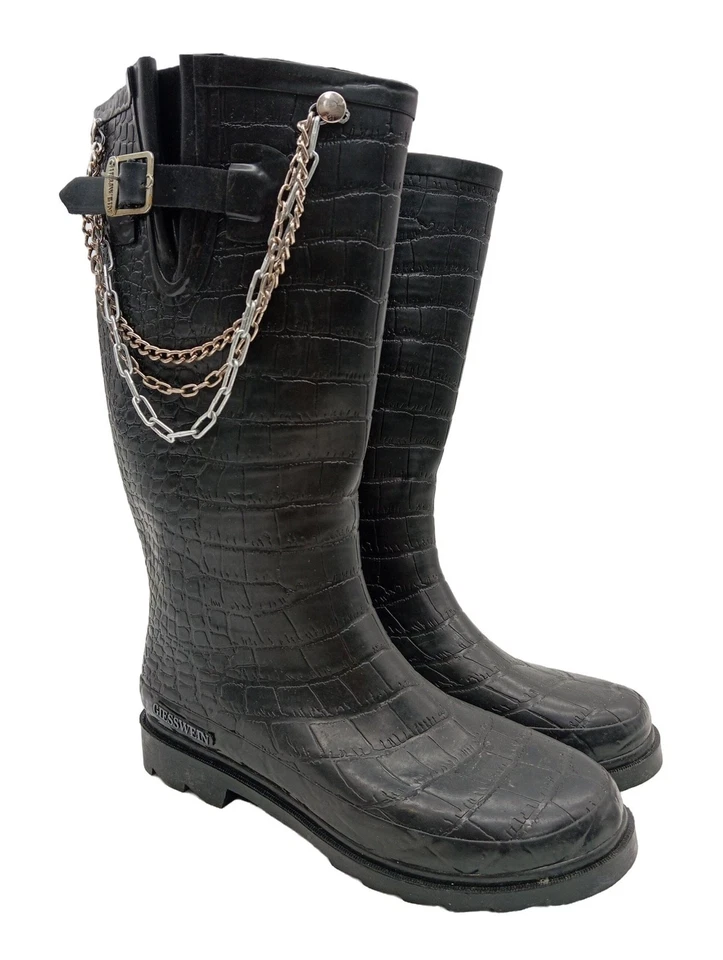 GIESSWEIN Botas de agua Mujeres Botas altas Talla EU 40 negro look casual - Imagen 1 de 4