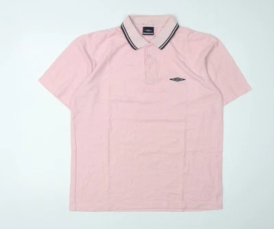 Umbro Men's Pink Polo Shirt L, Short Sleeve Casual — 第 1/4 张图片