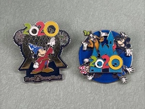 Disney World Trading Pin Lot 2020 Castle Epcot Ball Sorcerers Apprentice Mickey - Picture 1 of 5