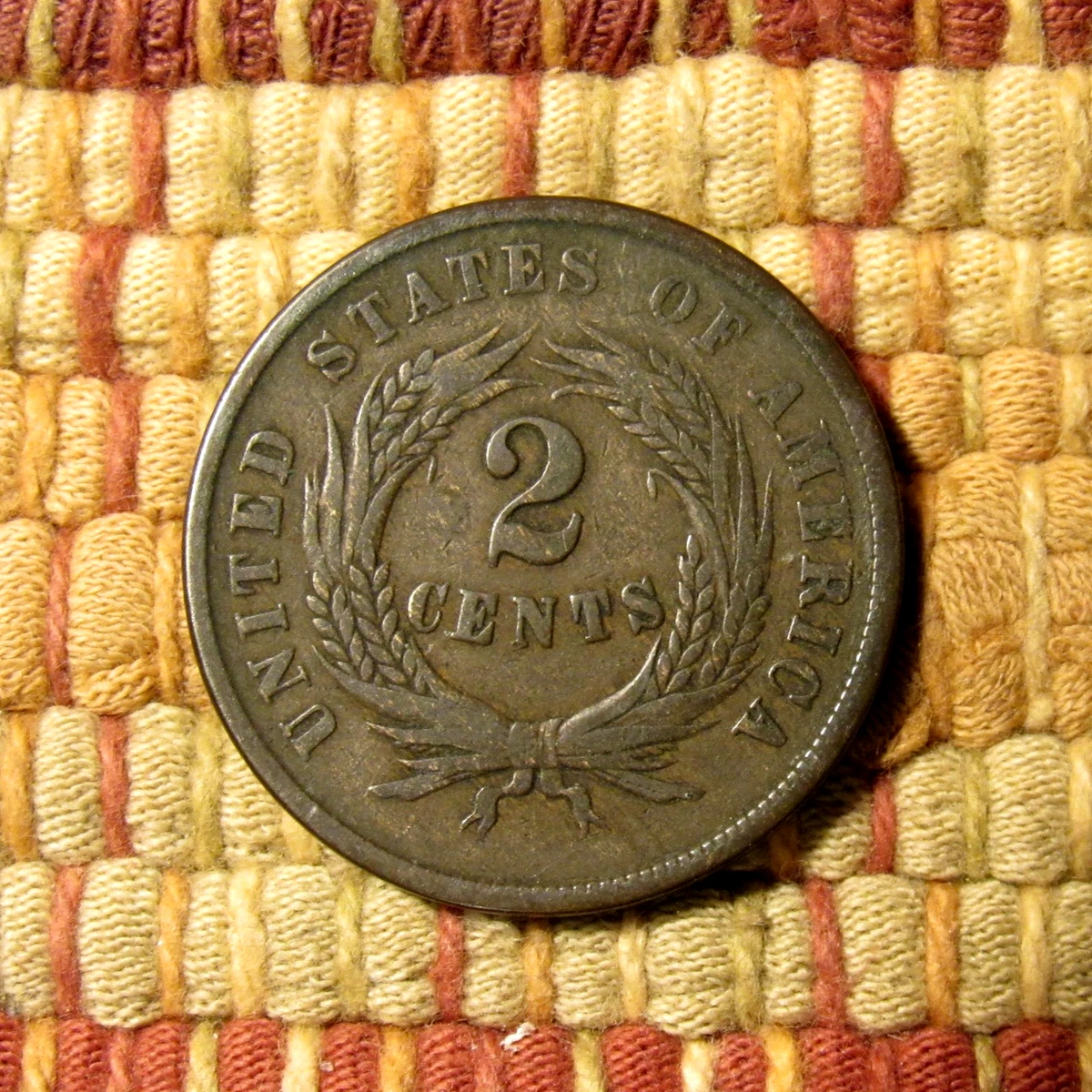 アメリカ　２セント銅貨　1864年 美品 アメリカ 2セント銅貨 1864年 美品 アメリカ 2セント銅貨 1864年 美品