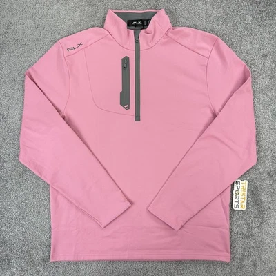 Suéter RLX Ralph Lauren Para Hombres Medio Rosa Cuarto Cremallera Pullover Absorbente Golf Foto 1 de 4