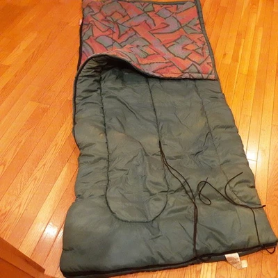 Saco de Dormir COLEMAN Verde 6 pies x 30" Franela a Cuadros Forrado De Colección Foto 1 de 3