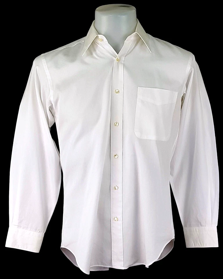 PIERRE BALMAIN PARIS Hombres Blanco L/S CAMISA DE VESTIR DE NOCHE - 14" - S - 40" - £289 Foto 1 de 4