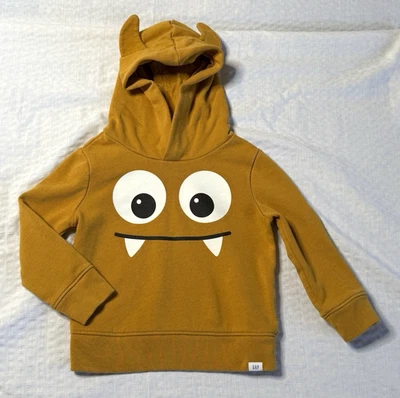 Sudadera con Capucha Baby GAP Super Linda Lil’ Monster 3D Amarillo Dorado Talla 2T Foto 1 de 4