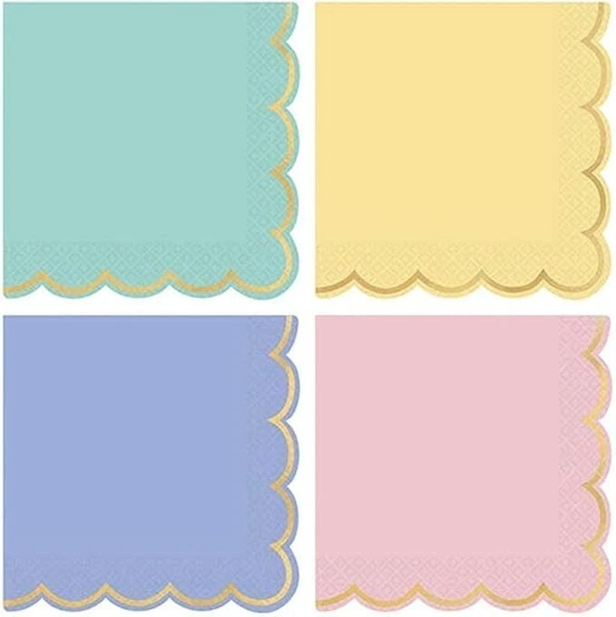 Servilletas para bebidas de colores surtidos de Pascua - 16 piezas Foto 1 de 1