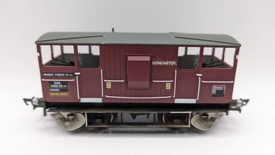HORNBY R6851 ZUA SHARK BALLAST  BRAKE VAN EWS MAROON MODED TO DEPOT DONCASTER - Image 1 of 4