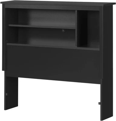 South Shore Vito Twin Bookcase Headboard in Pure Black  1364-215 - Image 1 of 4
