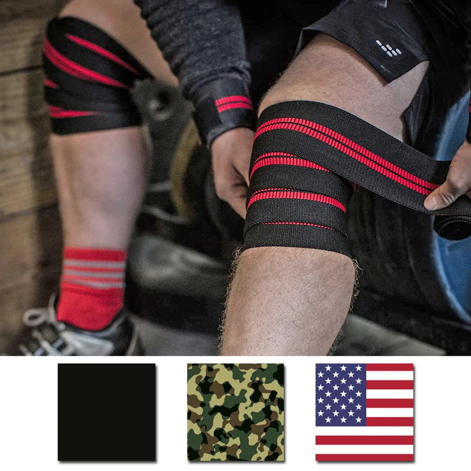 Harbinger 78" Red Line Weight Lifting Knee Wraps - Image 1 of 1