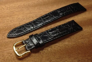 SEIKO Premium Calf Leather Watch Band -  B 19 - 19mm - Gold Buckle - Picture 1 of 4