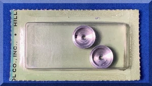 VINTAGE ATLAS SLOT CAR HOME RACING PARTS - CHASSIS 5/8" ALUMINUM WHEELS 1570-36 - Picture 1 of 2