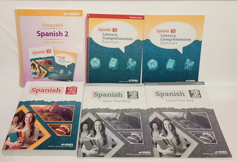 Abeka Spanish 2 Language Arts Series 2022 Homeschool Quiz Key Vol 1 & 2 + - Image 1 of 4