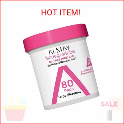 Almohadillas desmaquillantes biodegradables Almay, suaves micelares, hipoalergénicas, fragra Foto 1 de 2