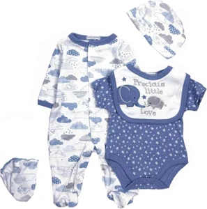 Reborn Dolls Baby Boy Clothes 5 Pcs Set Elephant Clothing for 20-22 Inch Reborn  - Picture 1 of 12