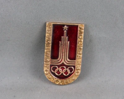 1980 Moscow Summer Olympics Pin - Event Logo U  Shaped design - Stamped Pin - Image 1 of 3