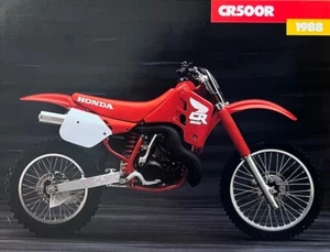 1988 Honda CR500R double-sided glossy sales brochure-literature NOS CR 500 - Picture 1 of 2