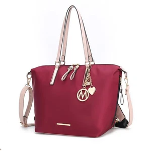 MKF Collection by Mia K. MKF-X529SD-WN-BLS Layla Solid Tote + Backpack - Picture 1 of 1
