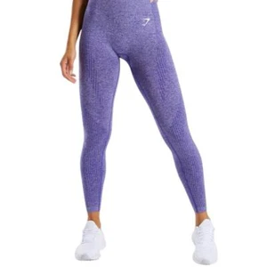 Gymshark Vital Seamless Indigo Marl Compression Leggings Size XS NWT - Picture 1 of 9