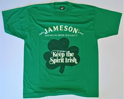 Vtg 90s Jameson Irish Whiskey Single Stitch XL Cotton Shirt NOS - Image 1 of 4