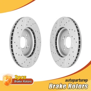 Front Drilled & Slotted Brake Rotors for 2005 - 2010 HONDA ODYSSEY All Models - Picture 1 of 4