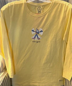 NWT! LIFE IS GOOD CLASSIC GIRLS   L/S TEE. JAKE..."SNOW ANGEL"  ( GIRLS L-SZ 12) - Picture 1 of 1
