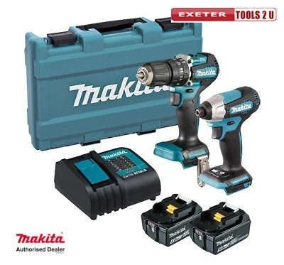 Makita DLX2414ST 18V 2x5Ah BL Combi Drill/Impact Driver Twin Kit Brushless Motor - Image 1 of 4