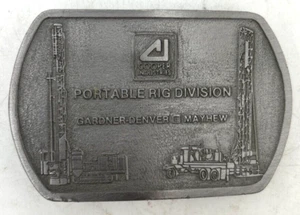 Vintage Cooper Industries Portable RIG Division Belt Buckle 3 3/8" - Picture 1 of 2
