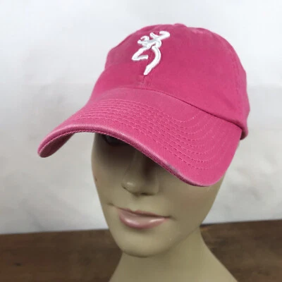 Browning Pink Cotton Strapback Baseball Cap Hat CH30 - Image 1 of 4