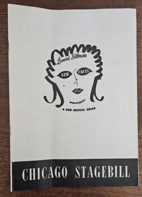 Chicago Stagebill Leonard Sillman's New Faces of 1952 Great Northern Theater '53 Foto 1 de 4