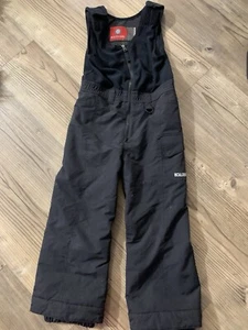 Kids size 5 Boulder Gear ski, snow pants, bibs, I'm Bigger, black - Picture 1 of 6
