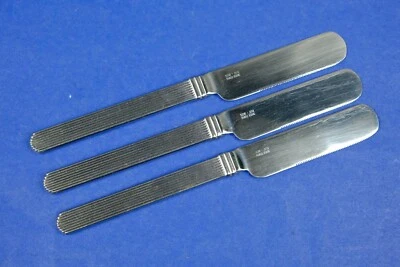 "3 cuchillos sólidos romos sin soporte diseño Sasaki Rigadin Vignelli 7 7/8"" Japón" Foto 1 de 4