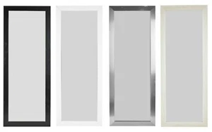 Tall Full Length Mirror Wall Hang Mounted Wood Frame Home Decor 97cm x 37cm - Picture 1 of 11
