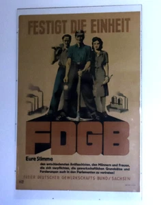 altes originales DDR FDGB Plakat um 1950 politisches Plakat - Bild 1 von 7