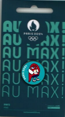 Pin Olímpico de Verano París 2024 - mascota redonda - Frigias - insignia b Foto 1 de 2