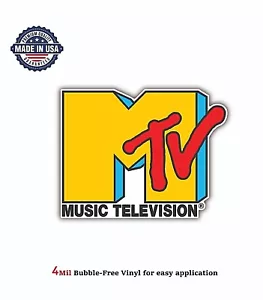 MTV MUSIC TELEVISION LOGO VINYL DECAL STICKER CAR BUMPER GARAGE 4MIL BUBBLE FREE - Picture 1 of 2