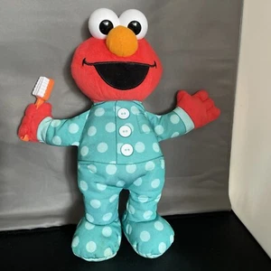 Sesame Street Talking Elmo 12" Plush Brush Your Teeth Hasbro Tested & Works - Picture 1 of 3