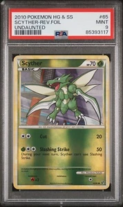 PSA 9 Scyther 65/90 Reverse Holo Pokemon HGSS Undaunted LOW POP (Only 1 Higher) - Picture 1 of 2