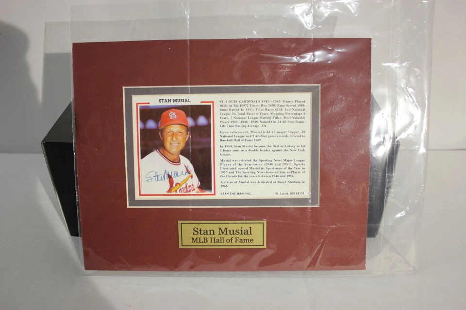 Stan Musial - St. Louis кардиналов с автографом Stan "The Man" музыкальная открытка - Изображение 1 из 4