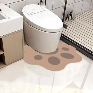 U Shaped Bath Mat Toilet Rug Mat With Cute Cats Pattern Rainproof Non Slip Mat 