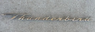 FORD THUNDERBIRD DASH CHROME SCRIPT EMBLEM 1963-1964 63-64 OEM - Image 1 of 4